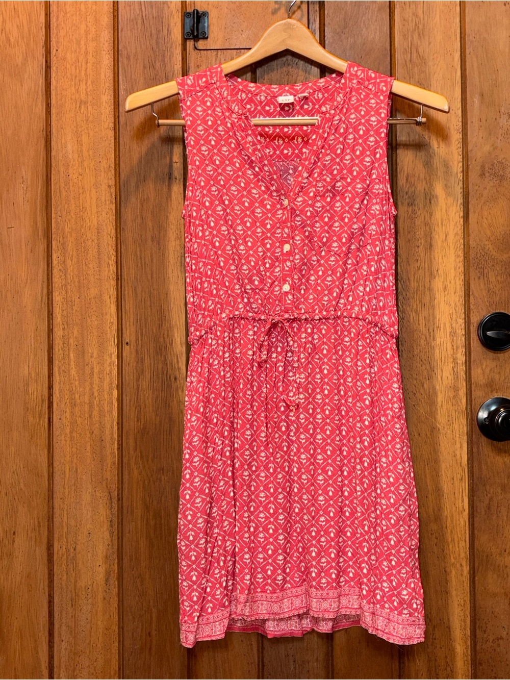 GAP Sleeveless Coral Patterned Summer Dress